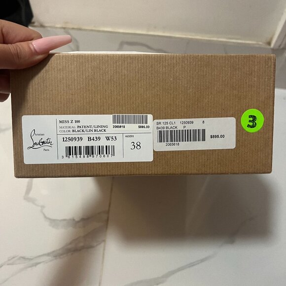 Christian Louboutin Women's Miss Z 100mm Black Patent Pumps - Picture 9 of 9